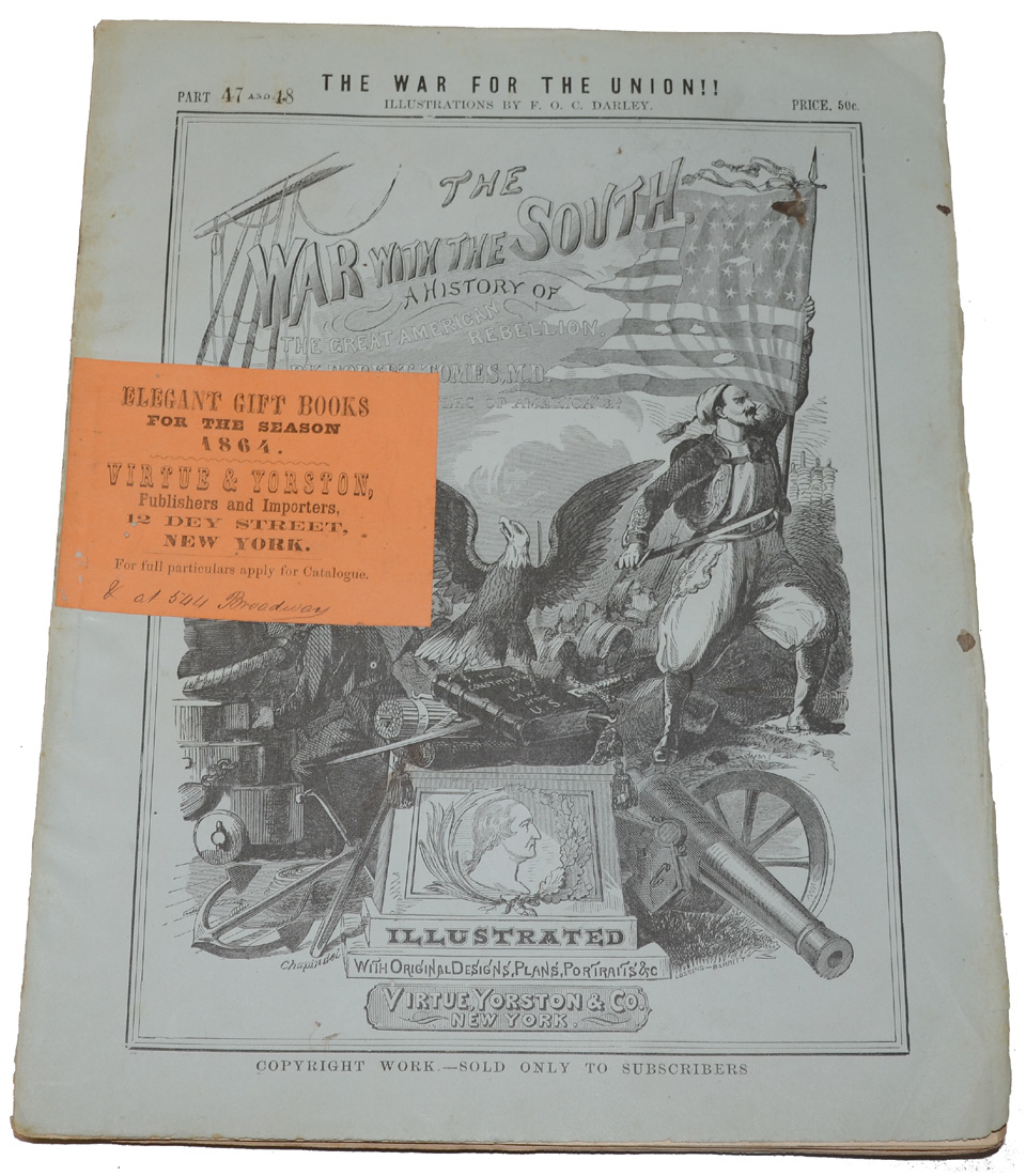 1864 BOOKLET ISSUED IN SERIAL FORM TITLED “THE WAR WITH THE SOUTH” WITH ANTIETAM BATTLE MAP