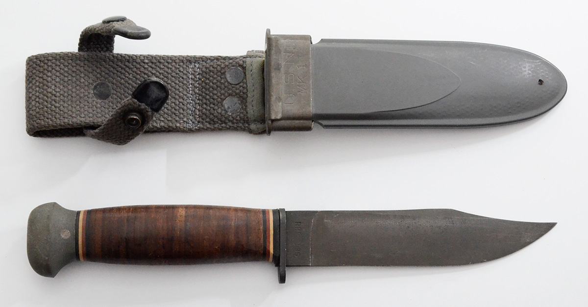 US Navy Mark1 Fighting Knife, USN marked, by Camillus (many