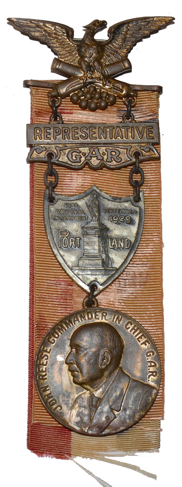 63rd NATIONAL GAR ENCAMPMENT BADGE, 1929 PORTLAND