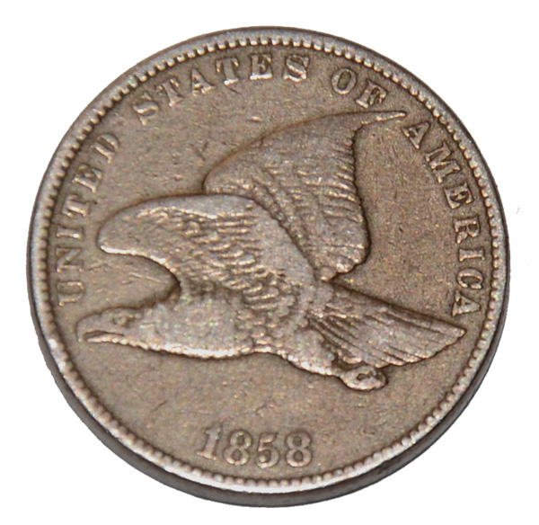 1858 DATED FLYING EAGLE PENNY