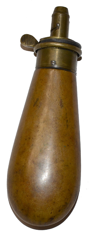 BAG STYLE POWDER FLASK FOR REVOLVERS BY J. DIXON & SONS, SHEFFIELD ...