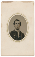 CDV SIZED TINTYPE OF YOUNG NAVY OFFICER