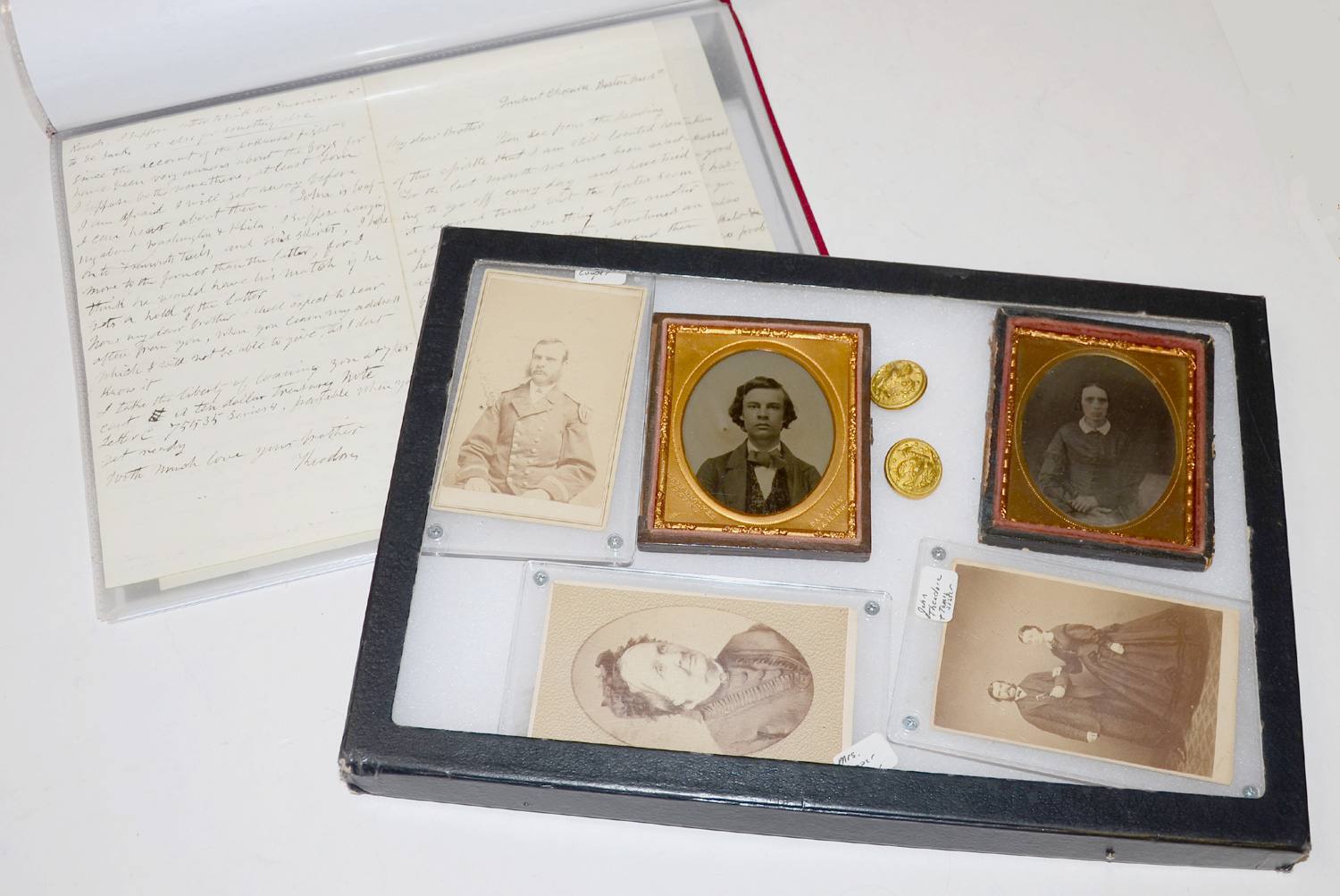 GIDEON WELLES SIGNATURE / UNION NAVY LETTER COLLECTION—ENGINEER THEODORE COOPER, USS CHOCURA