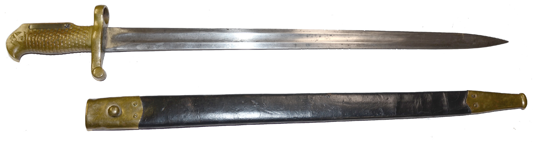 U.S. MODEL 1870 ROLLING BLOCK NAVY RIFLE SWORD BAYONET WITH SCABBARD