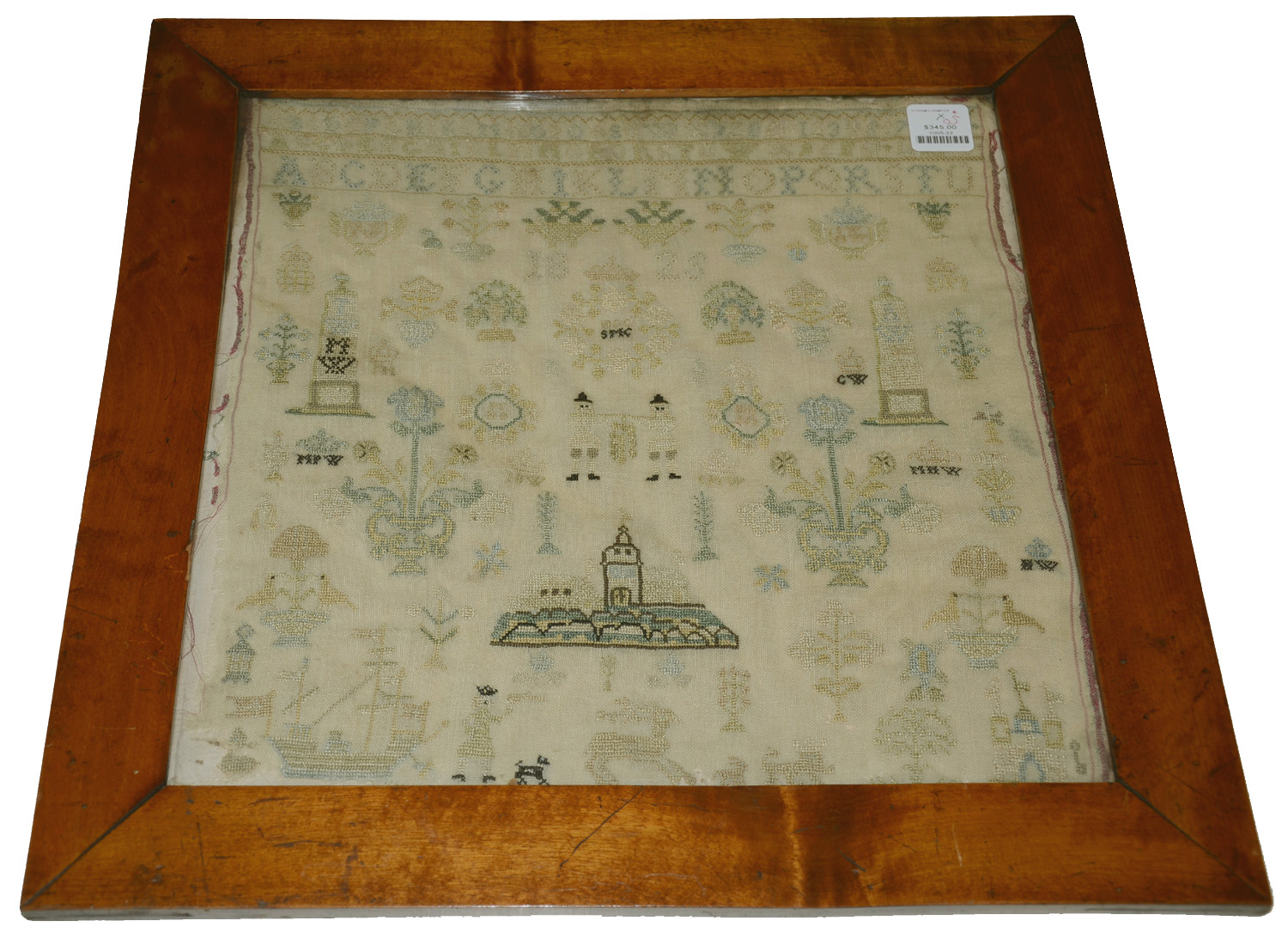FRAMED SAMPLER - DATED 1825