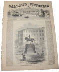 BALLOU’S PICTORIAL FOR AUGUST 1856 – NEW WASHINGTON MONUMENT IN UNION PARK SQUARE PLUS DRAWINGS OF JEDDO, JAPAN