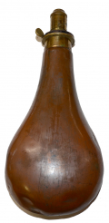 VERY LARGE POWDER FLASK BY J. DIXON & SONS, SHEFFIELD