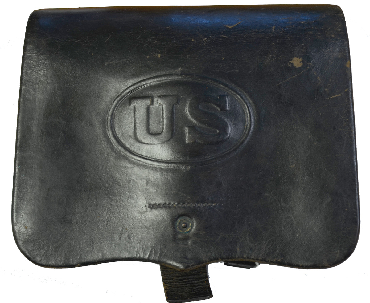 VERY NICE, COMPLETE MARCH OF 1864 CARTRIDGE BOX BY HAEDRICH