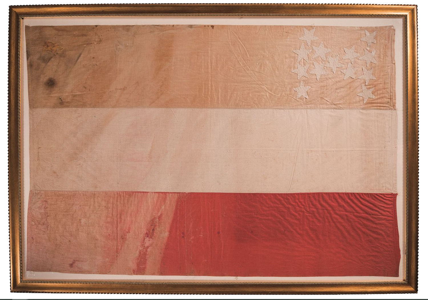 HISTORIC EARLY CIVIL WAR PROTOTYPE FOR A CONFEDERATE NATIONAL FLAG, FORMERLY OF THE MASTAI COLLECTION