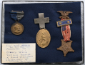 ANDERSON ZOUAVES BADGE GROUPING WITH AN M-NUMBERED CIVIL WAR CAMPAIGN MEDAL