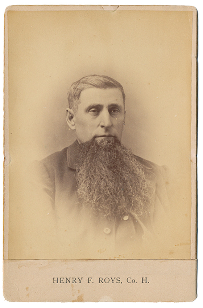POST-WAR CABINET CARD PHOTO OF 2ND NEW HAMPSHIRE PRIVATE – HENRY F. ROYS