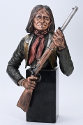MIXED MEDIA SCULPTURE OF GERONIMO ENTITLED “REBELLIOUS” BY ARTIST C. A. PARDELL