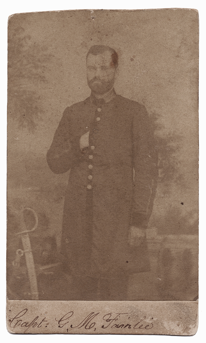 INK ID’D IMAGE OF SOUTH CAROLINA CAPTAIN GEORGE M. FAIRLEE OF ORR’S RIFLES