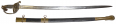 CAPT. JAMES O. McCLURE, GENERAL BANKS’ BODY GUARD: ETCHED BLADE INSCRIBED 1850 STAFF AND FIELD OFFICER’S SWORD BY WILLARD & HAWLEY
