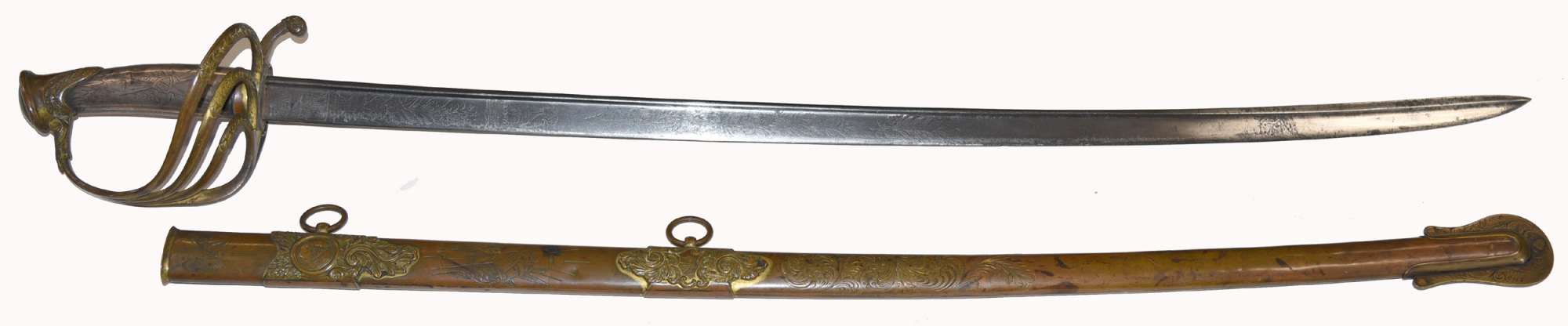 VERY RARE AMES DRAGOON OFFICER’S SABER: 1850 LOUISIANA PRESENTATION TO JAMES R. BURNS, LATER LIEUTENANT COLONEL 35th TEXAS CAVALRY