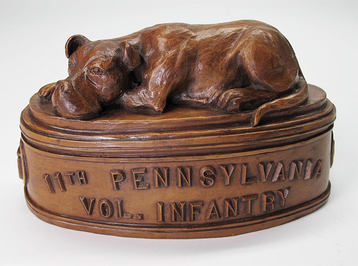 “SALLIE” THE MASCOT FROM THE 11TH PA MONUMENT, REPLICA BY GARY CASTEEL