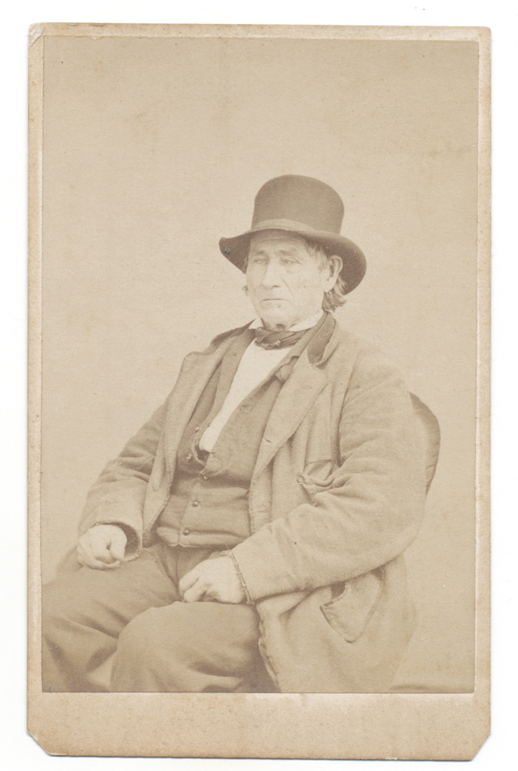 SIGNED CDV OF JOHN L BURNS- HERO OF GETTYSBURG