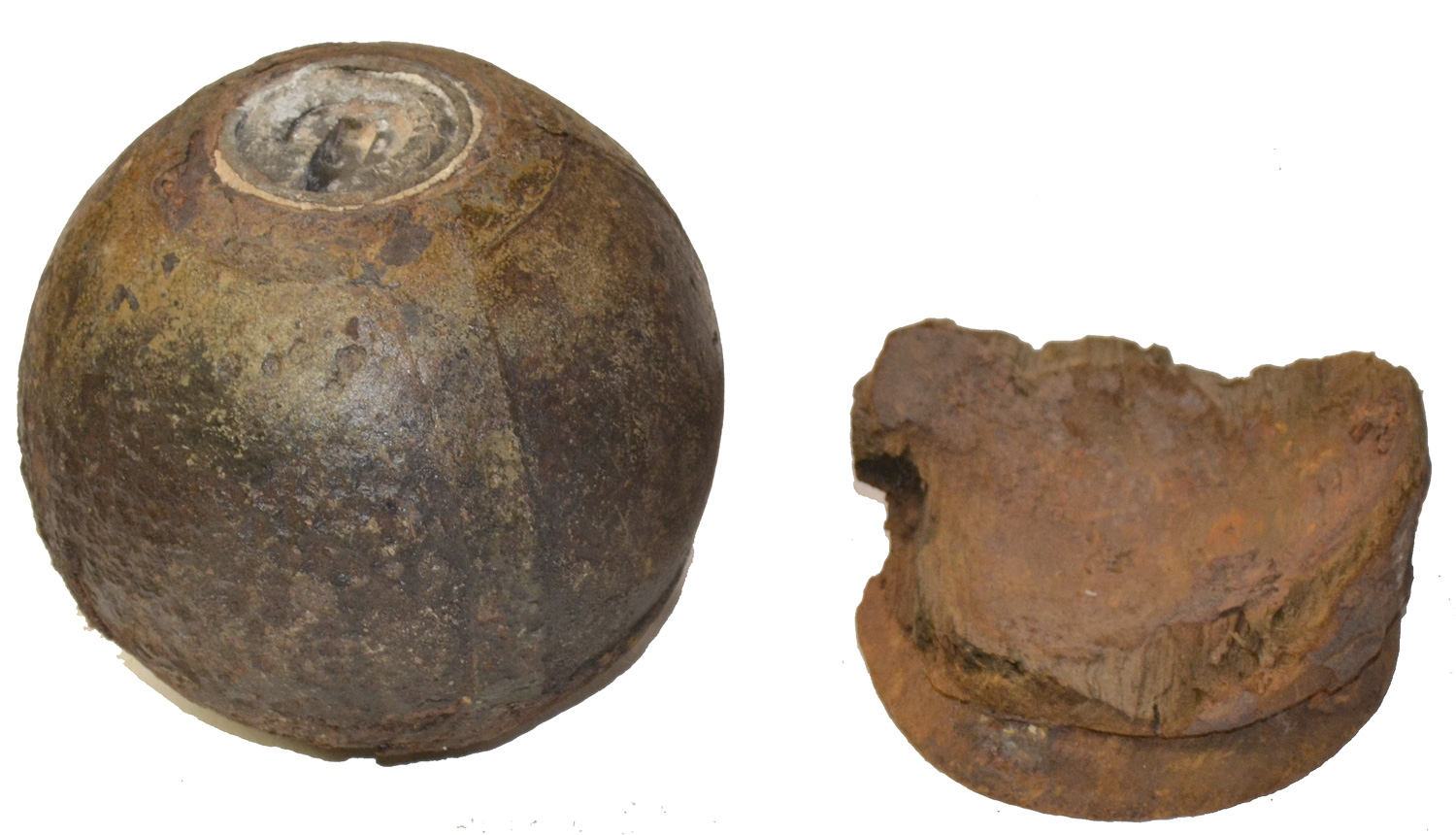 12-POUNDER BORMANN CANNON BALL WITH PARTIAL SABOT