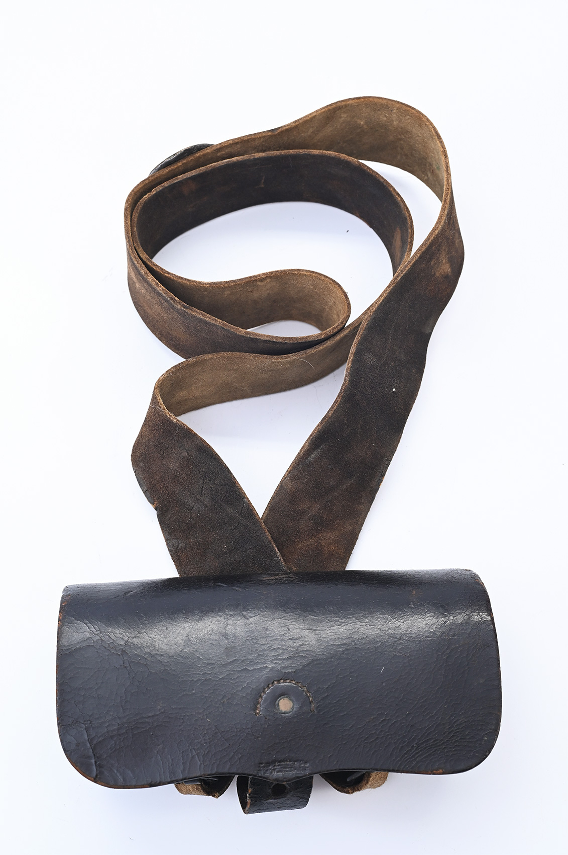SPENCER CARTRIDGE BOX ON A BUFF INFANTRY BOX SLING WITH PLATE