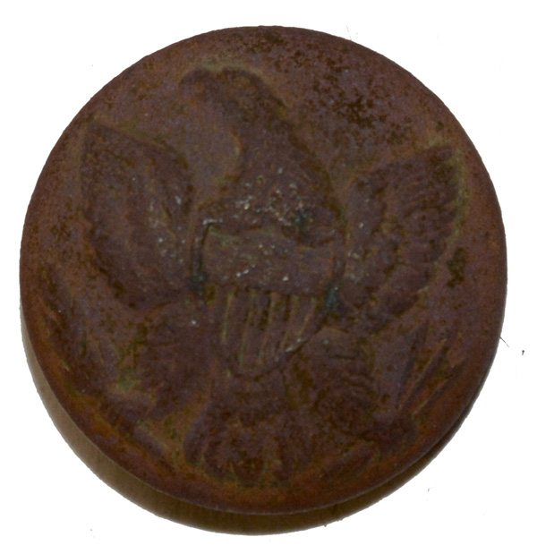 UNION GENERAL SERVICE EAGLE COAT BUTTON FROM THE PEACH ORCHARD, GETTYSBURG
