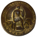 EXCAVATED VIRGINIA STATE SEAL COAT BUTTON