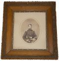 FRAMED ALBUMEN OF 17TH NEW YORK OFFICER WHO DIED OF DISEASE