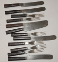 MATCHED SET OF SIX KNIVES AND SIX FORKS