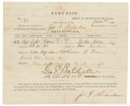 UNION ARMY “POST PASS” DOCUMENT, PORT ROYAL. S.C, SIGNED BY LT. COL. GEORGE S. BATCHELLER, 115TH NEW YORK INFANTRY 