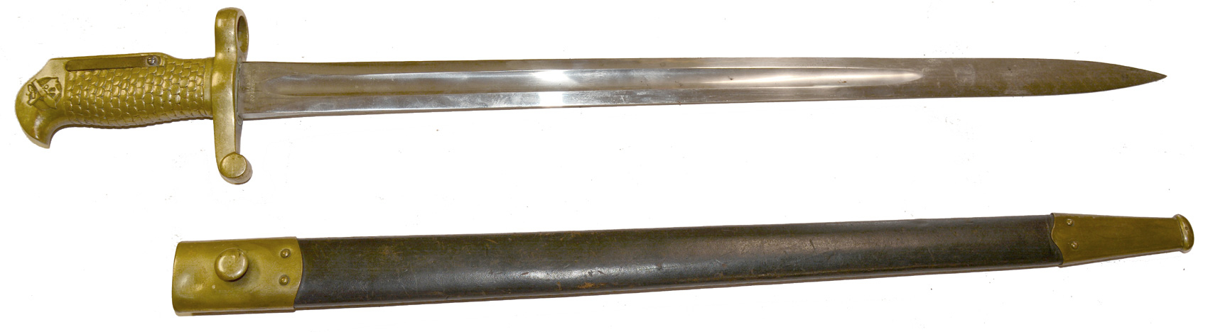 MODEL 1870 REMINGTON ROLLING BLOCK NAVY RIFLE BAYONET AND SCABBARD BY AMES