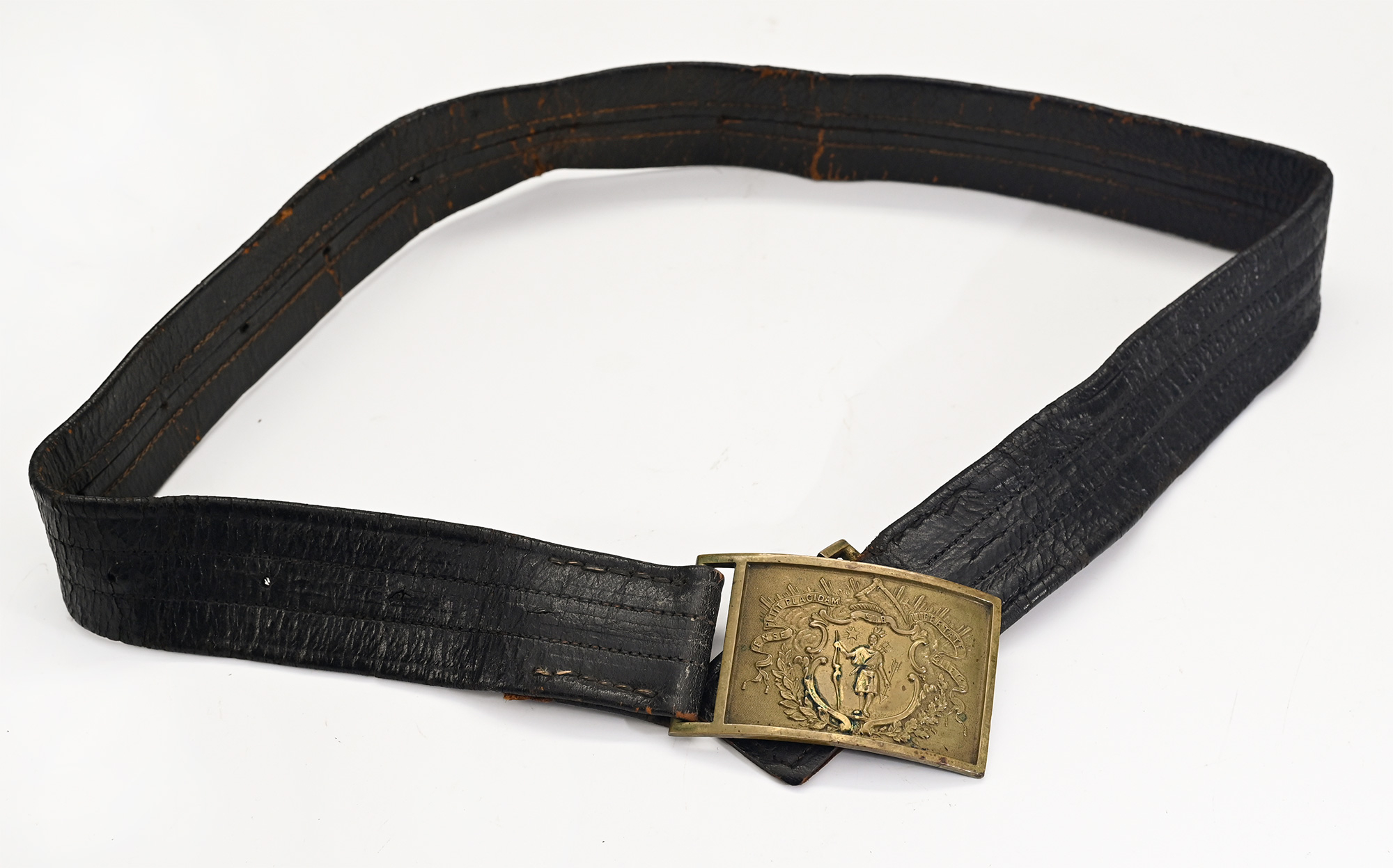 CIVIL WAR MASSACHUSETTS OFFICER’S BELT AND BELT PLATE — Horse Soldier