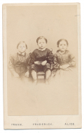 CDV OF THE HUMISTON CHILDREN WHO’S FATHER WAS KILLED AT GETTYSBURG