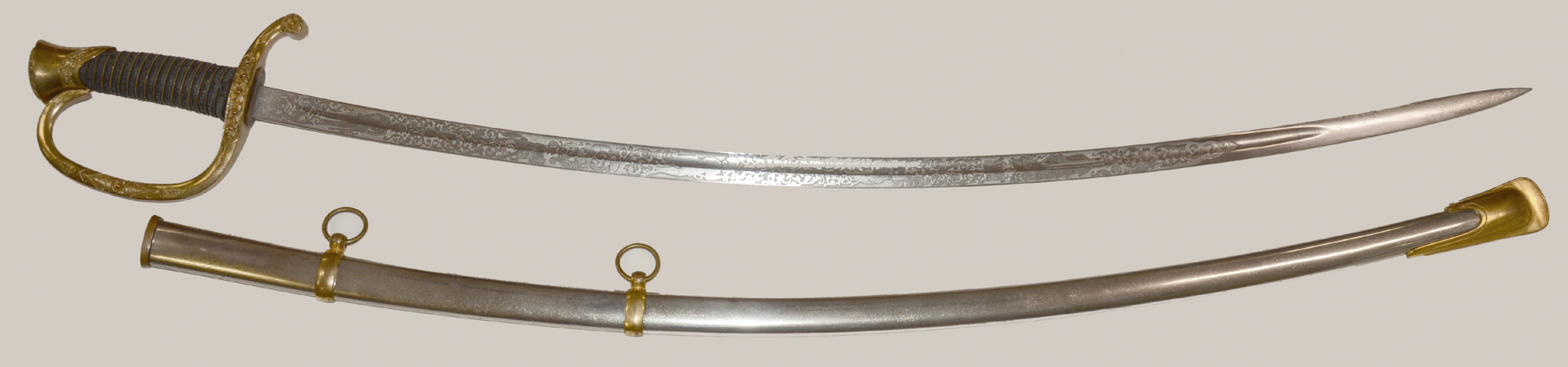 LIGHT ARTILLERY OFFICER’S SABER PRESENTED TO CAPT. G.B. FORBES BY THE ATLANTA ARTILLERY 1890