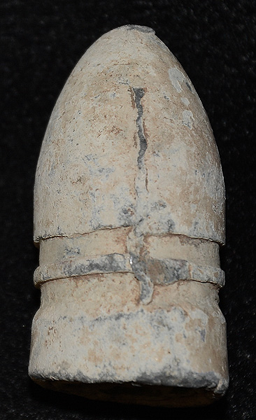 DROPPED CONFEDERATE .58 CALIBER GARDNER PATENT MINIE BALL RECOVERED IN FIELD BETWEEN REYNOLDS’ WOODS & MCPHERSON BARN, GETTYSBURG