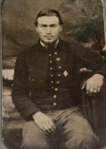TINTYPE OF UNION THIRD CORPS SOLDIER IN MOURNING FRAME