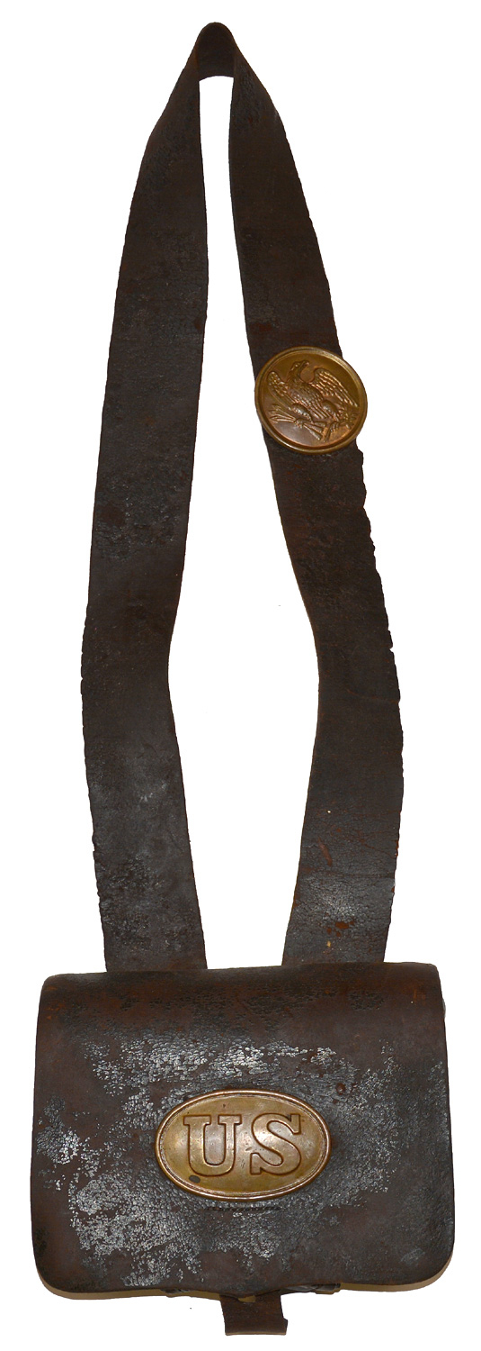 US PATTERN 1861 CARTRIDGE BOX WITH SLING FOR THE .58 ELONGATED BALL CARTRIDGE
