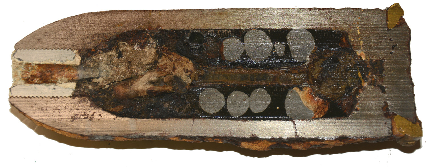 SECTIONED U.S. 3” PARROTT CASE-SHOT -- CHANCELLORSVILLE