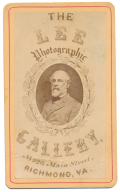 CDV ADVERTISMENT FOR PHOTO GALLERY FEATURING R.E. LEE