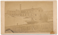 CDV OF BUILDINGS WITH GUARDS AND STOCKADE FENCE