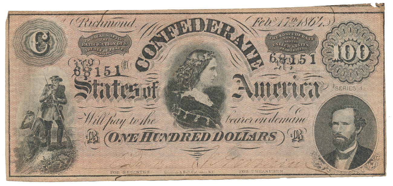 CS $100 NOTE 1864