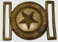 TWO-PIECE INTERLOCKING STAR BELT PLATE, TEXAS AND MISSISSIPPI STYLE