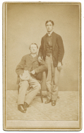 RARE AND UNUSUAL VIEW OF COLONEL JOHN S. MOSBY & ONE OF HIS MEN