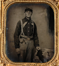 VERY UNUSUAL AMBROTYPE OF A CS CAVALRY TROOPER