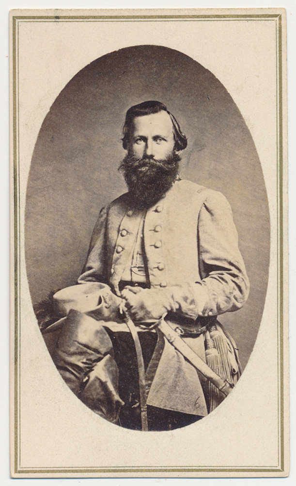 MUSEUM QUALITY THREE-QUARTER SEATED VIEW OF GENERAL JEB STUART