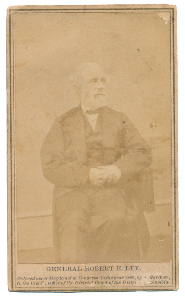 POST-WAR VIEW OF CONFEDERATE GENERAL ROBERT E. LEE BY ALEXANDER GARDNER