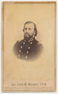 LITHOGRAPH IMAGE OF SOUTHERN CAVALRYMAN JOHN HUNT MORGAN