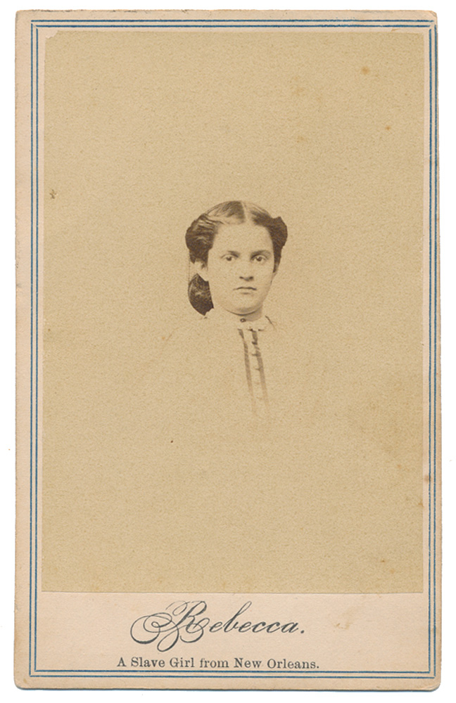 CDV OF SLAVE CHILD REBECCA HUGER