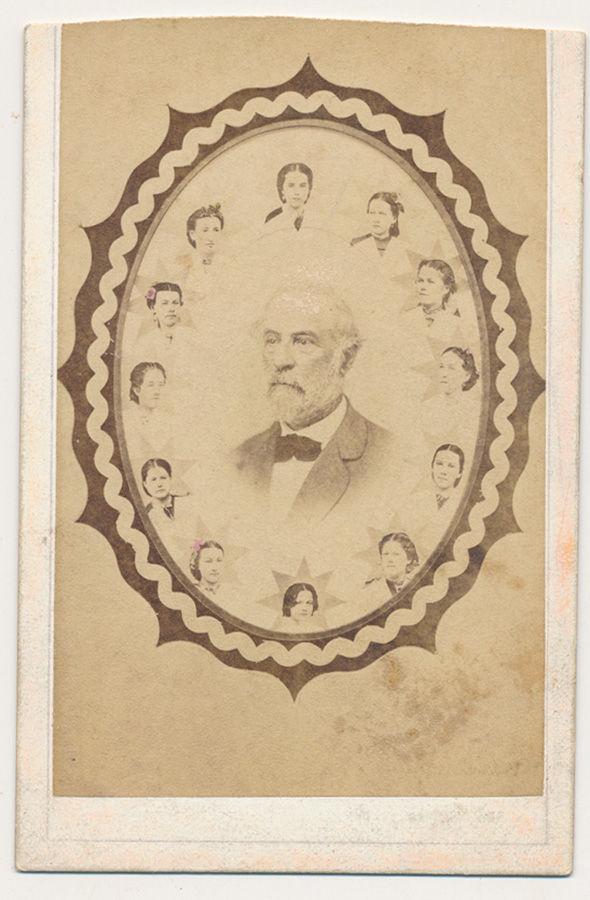 CDV OF R.E. LEE AND GIRLS OF FINCASTLE