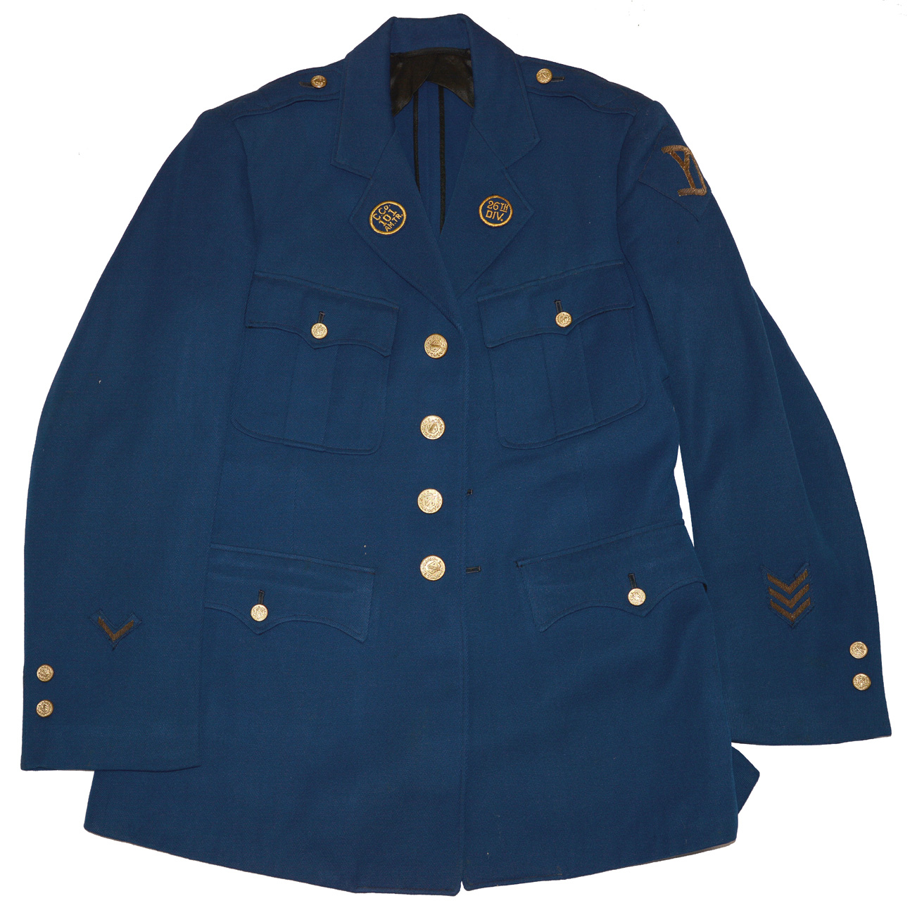 US WORLD WAR ONE 26th YANKEE DIVISION REUNION ASSOCIATION UNIFORM ID’D TO WOUNDED 101ST AMMO TRAIN VETERAN 