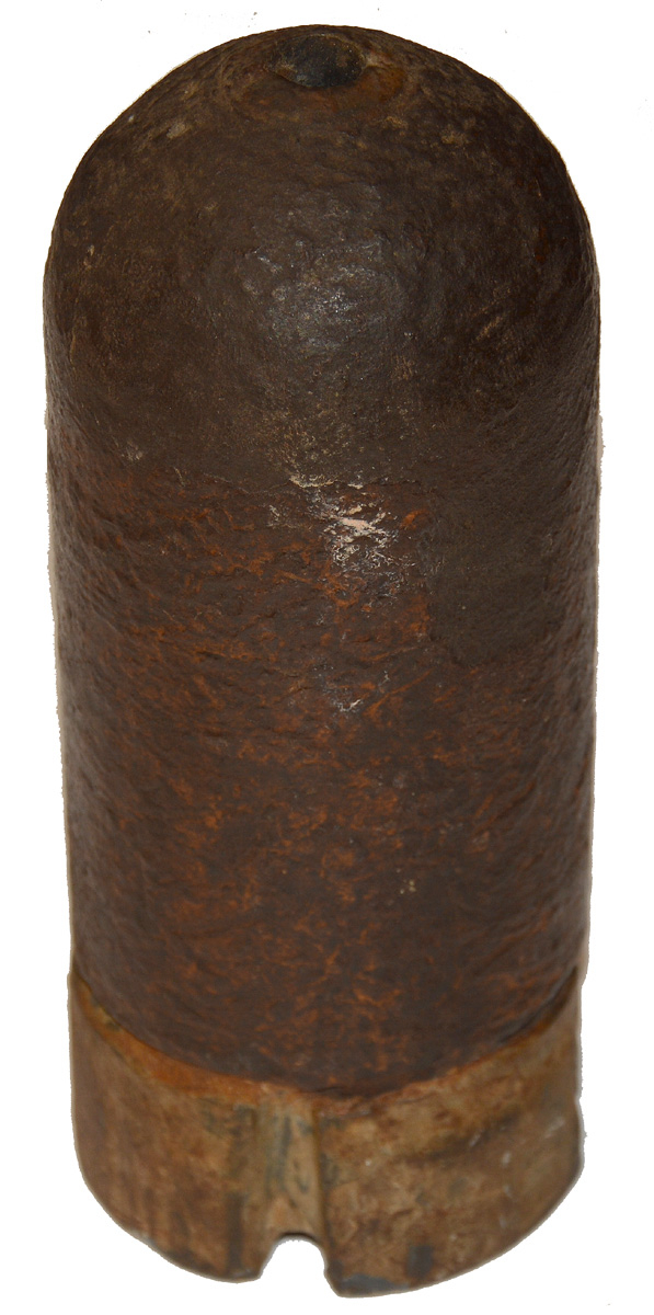 VERY NICE, EXCAVATED U.S. 3” DYER ARTILLERY SHELL FROM COLD HARBOR