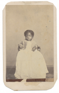 CDV OF AFRICAN-AMERICAN CHILD ON REUSED CARD
